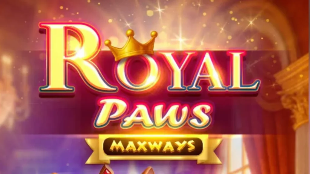 Tampilan antarmuka seluler Royal Paws Maxways dengan tema kerajaan kucing